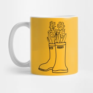 Hyacinth Black lineart Xtratuf Mug